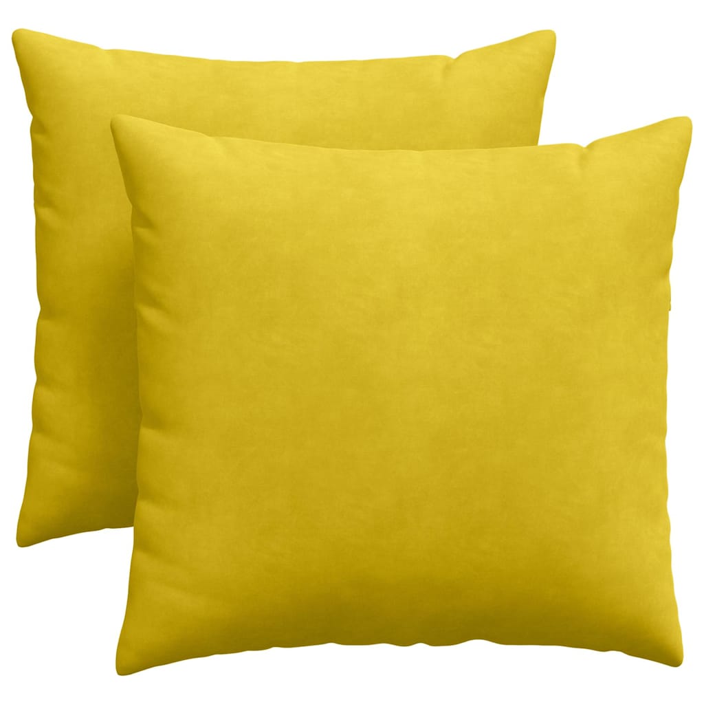 Vidaxl sofa kussens 2 stuks geel 45 x 45 cm cordstof