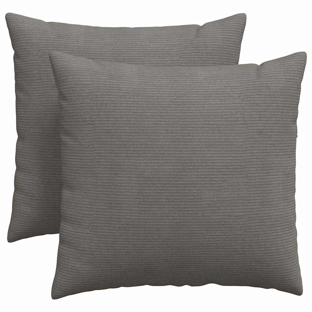 Vidaxl sofa kussens 2 stuks lichtgrijs 45 x 45 cm cordstof