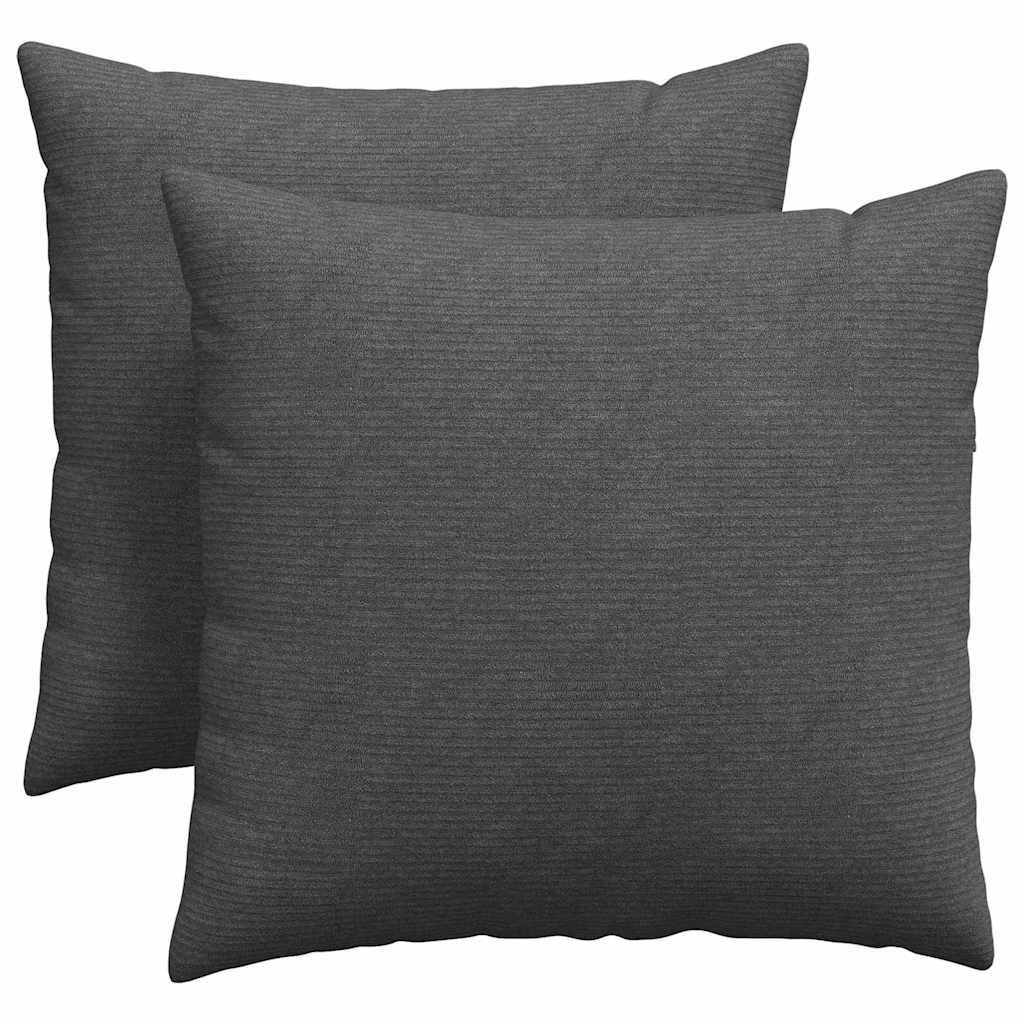 Vidaxl sofa kussens 2 stuks donkergrijs 45 x 45 cm cordstof