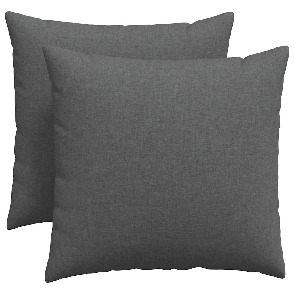Vidaxl sofa kussens 2 pcs donkergrijs 50 x 50 cm stof