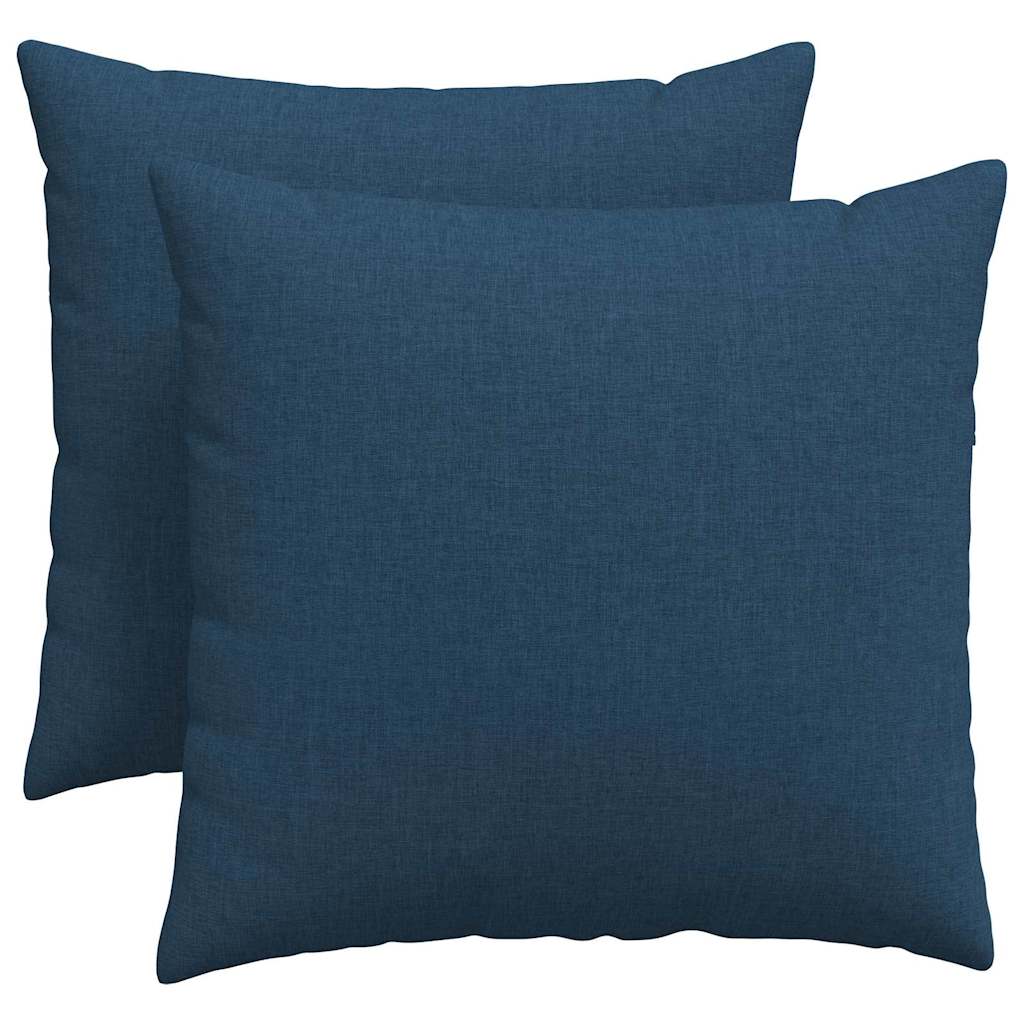 Vidaxl sofa kussens 2 pcs blauw 50 x 50 cm stof