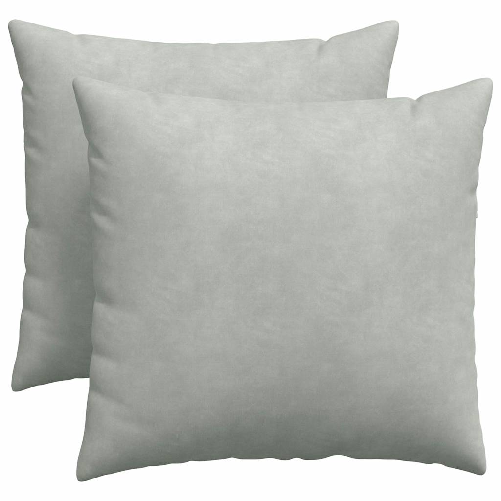 Vidaxl sofa kussens 2 stuks lichtgrijs 50 x 50 cm cordstof