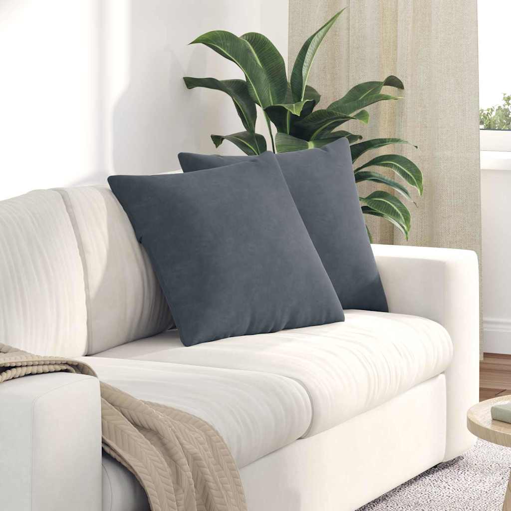 Vidaxl sofa kussens 2 stuks donkergrijs 50 x 50 cm cordstof