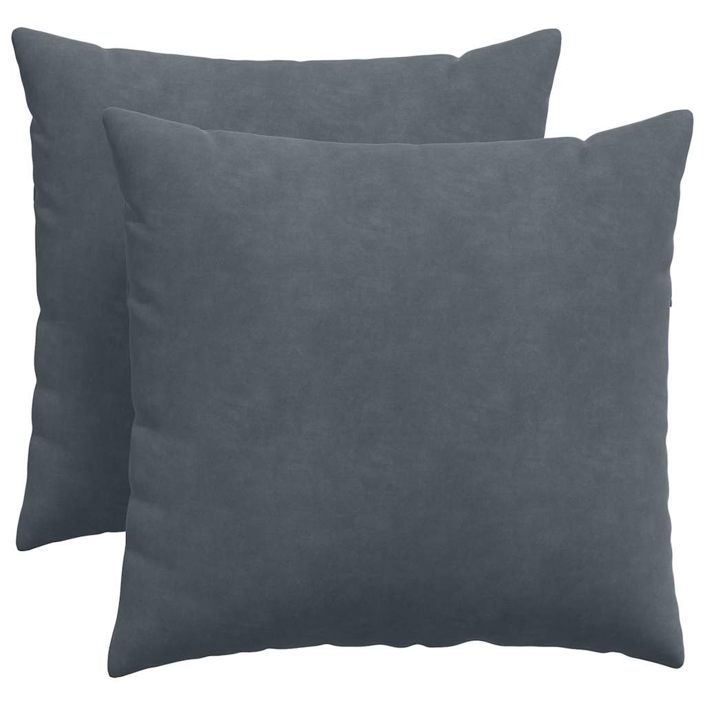 Vidaxl sofa kussens 2 stuks donkergrijs 50 x 50 cm cordstof