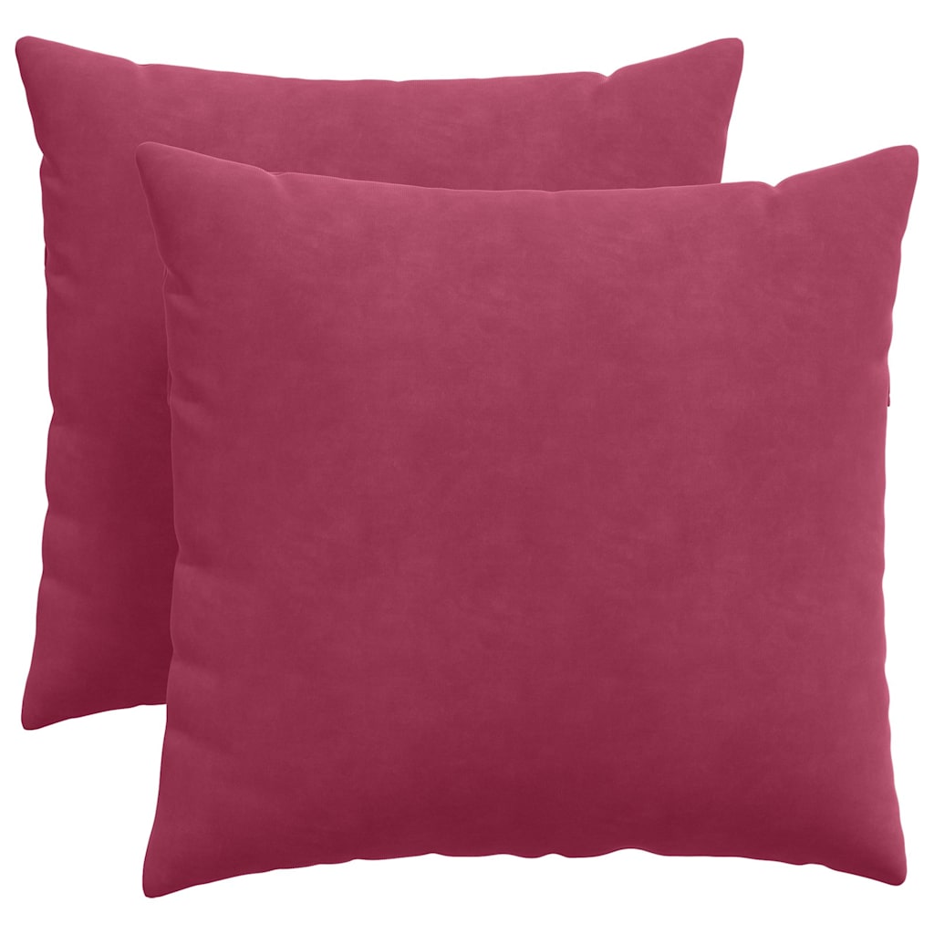 Vidaxl sofa kussens 2 stuks wijnrood 50 x 50 cm cordstof