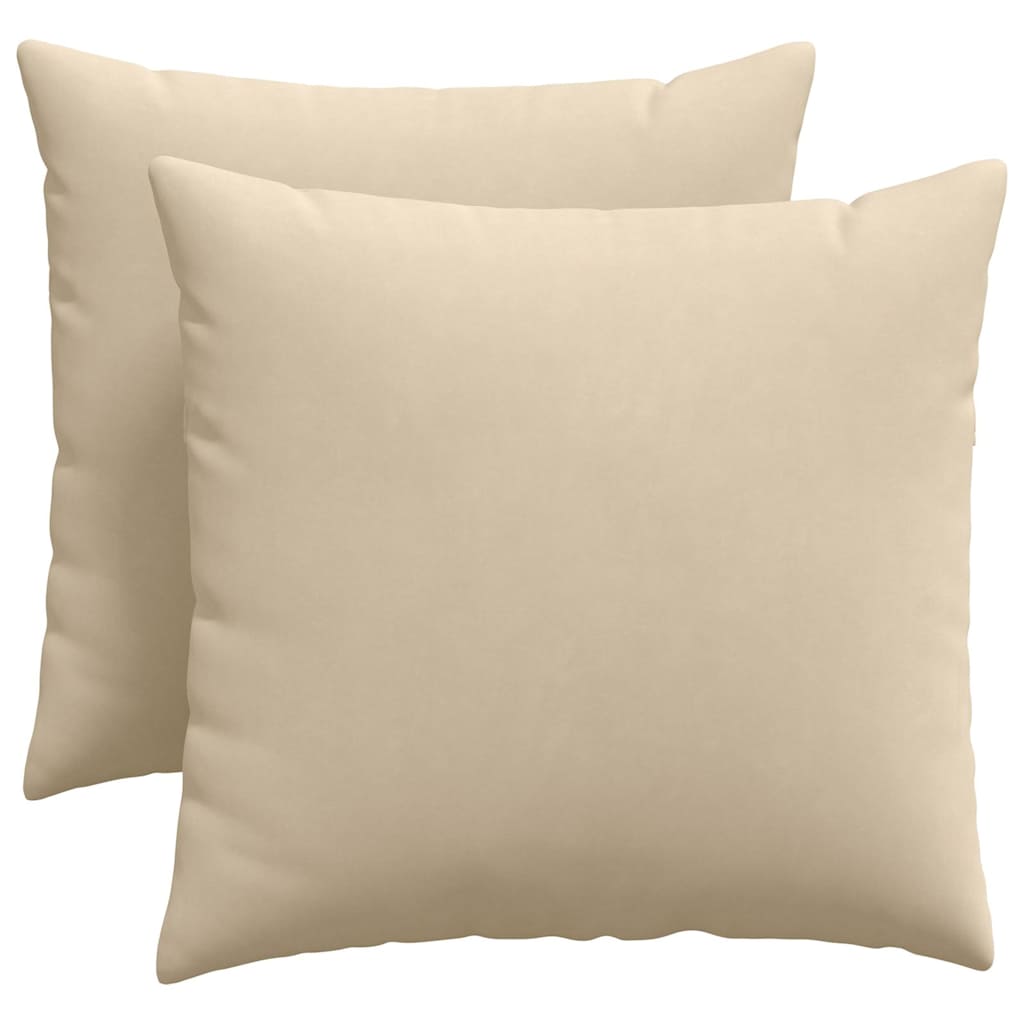 Vidaxl sofa kussens 2 stuks crème 50 x 50 cm stof