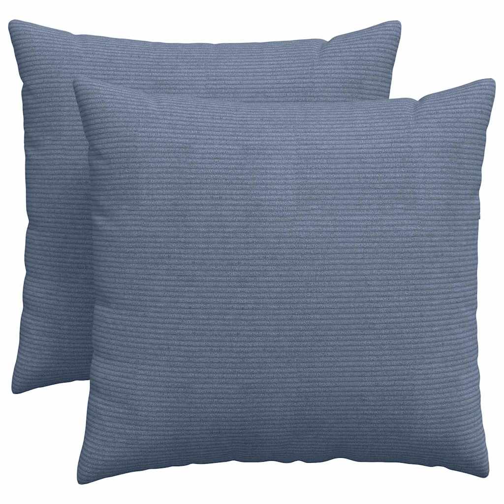 Vidaxl sofa kussens 2 stuks blauw 50 x 50 cm cordstof