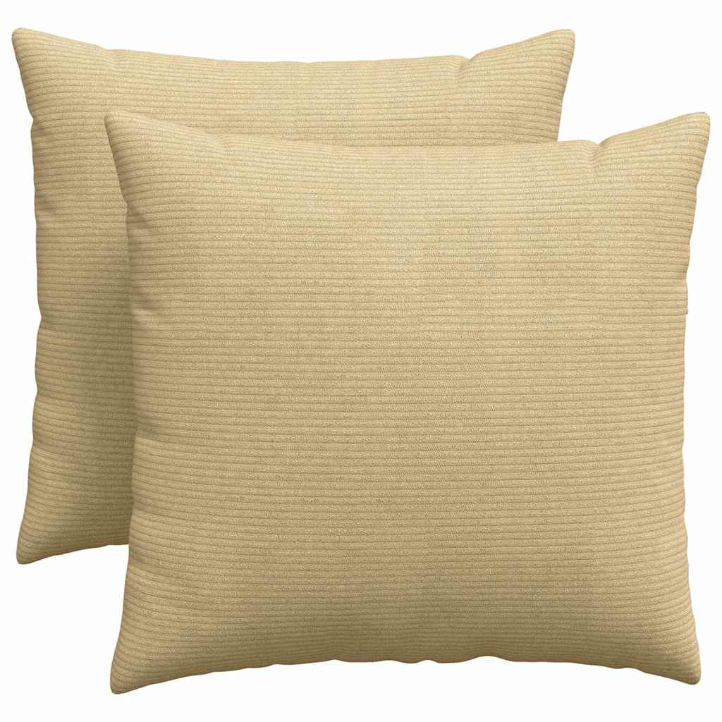 Vidaxl sofa kussens 2 stuks grijs groen 50 x 50 cm cordstof