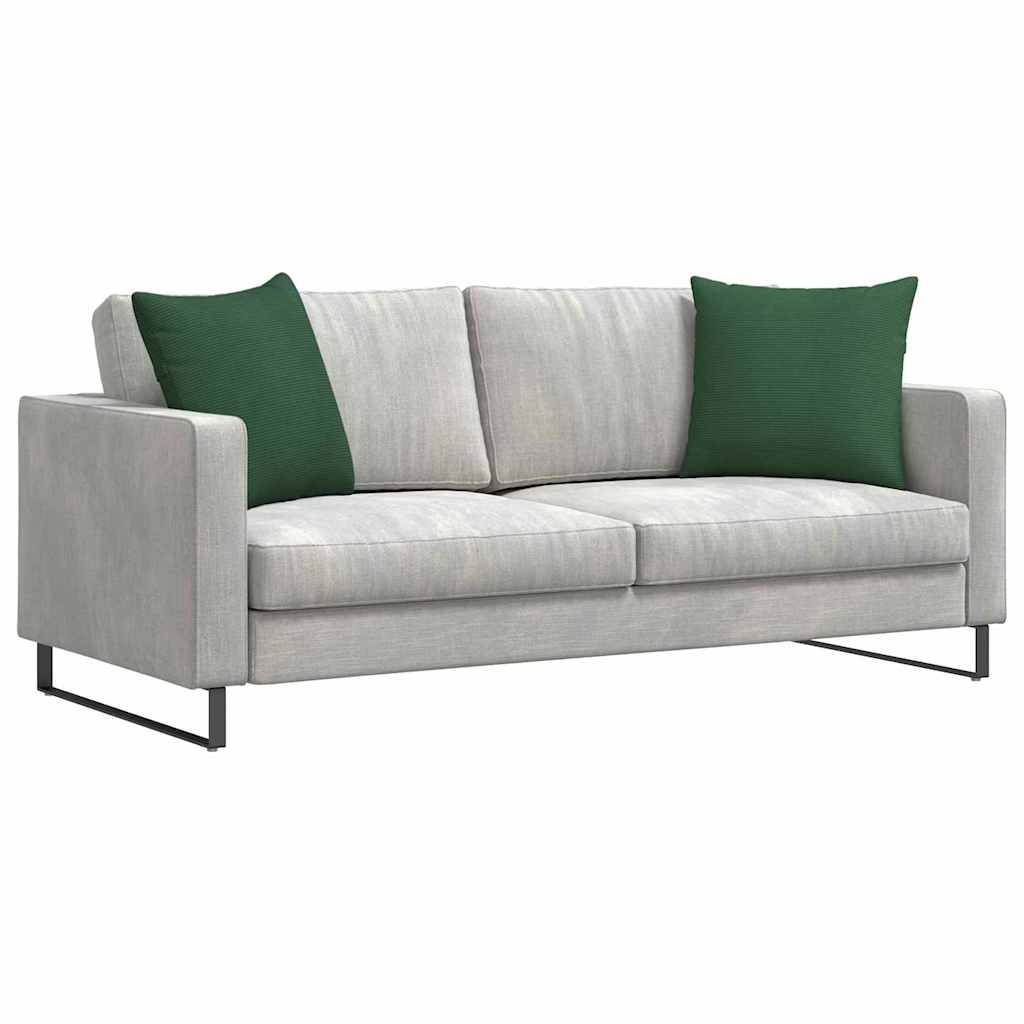 Vidaxl sofa kussens 2 stuks donkergroen 50 x 50 cm cordstof