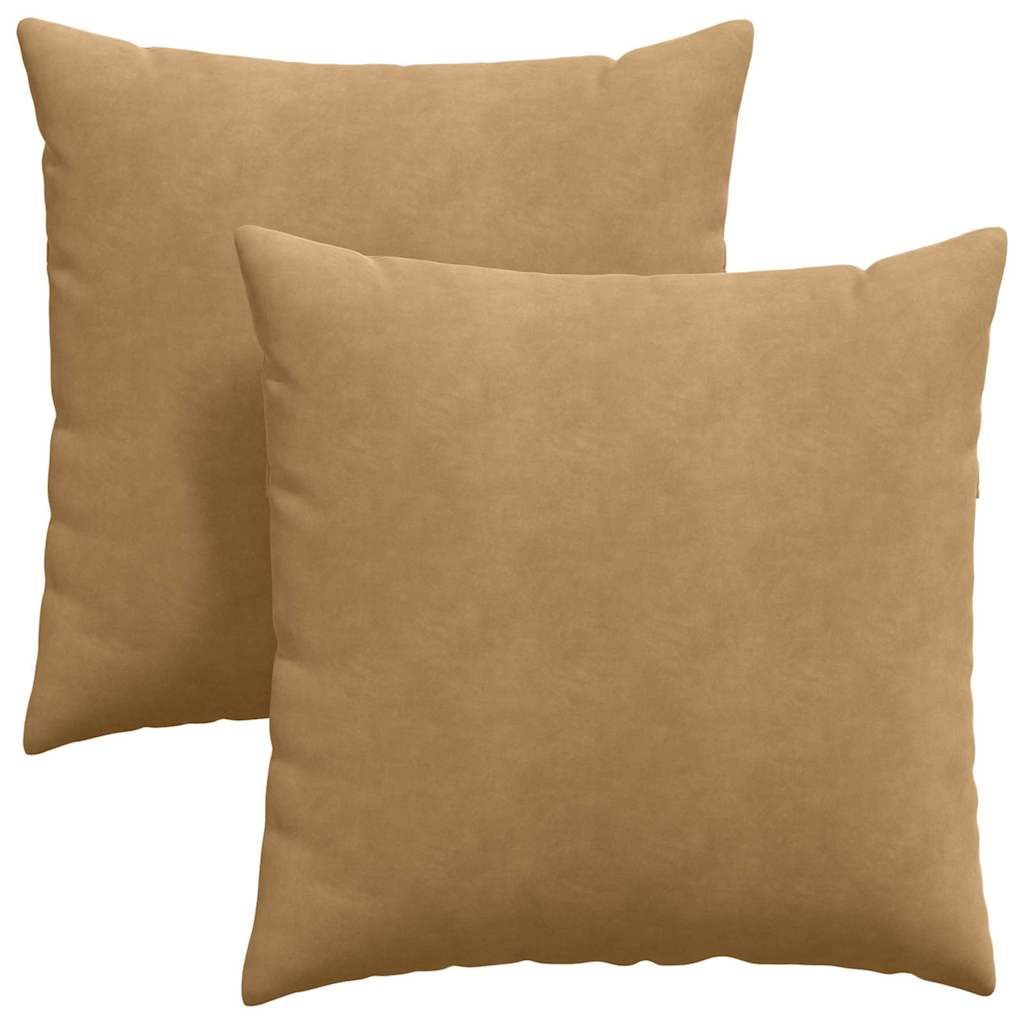 Vidaxl sofa kussens 2 stuks bruin 60 x 60 cm cordstof