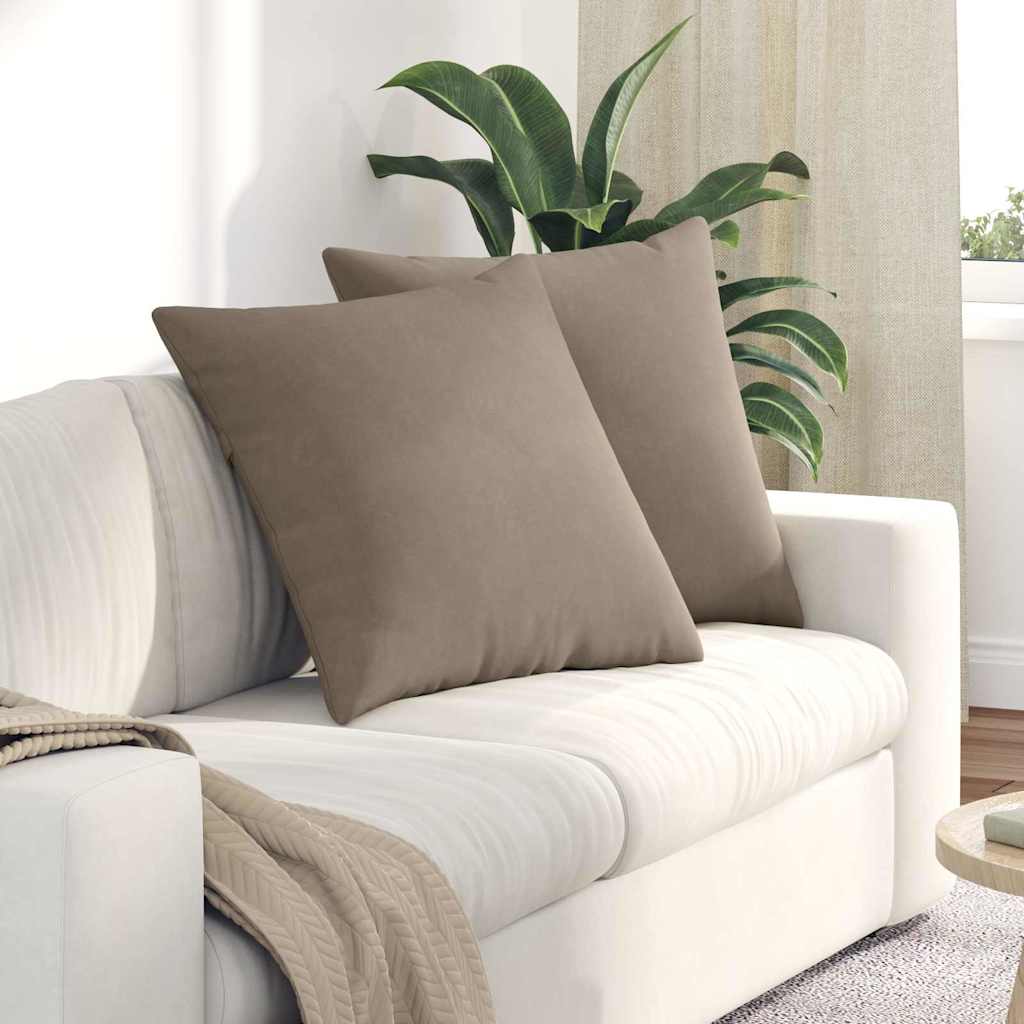 Vidaxl sofa kussens 2 stuks taupe 60 x 60 cm stof