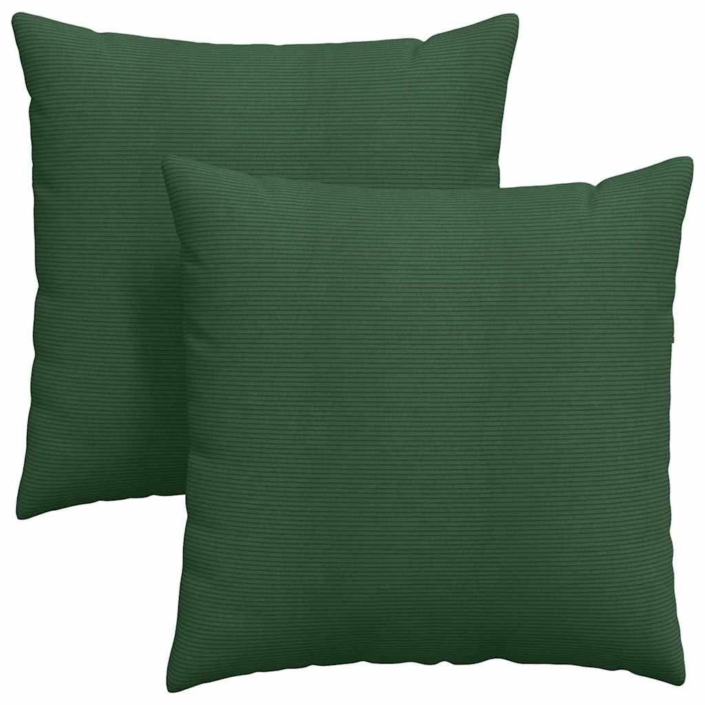 Vidaxl sofa kussens 2 stuks donkergroen 60 x 60 cm cordstof