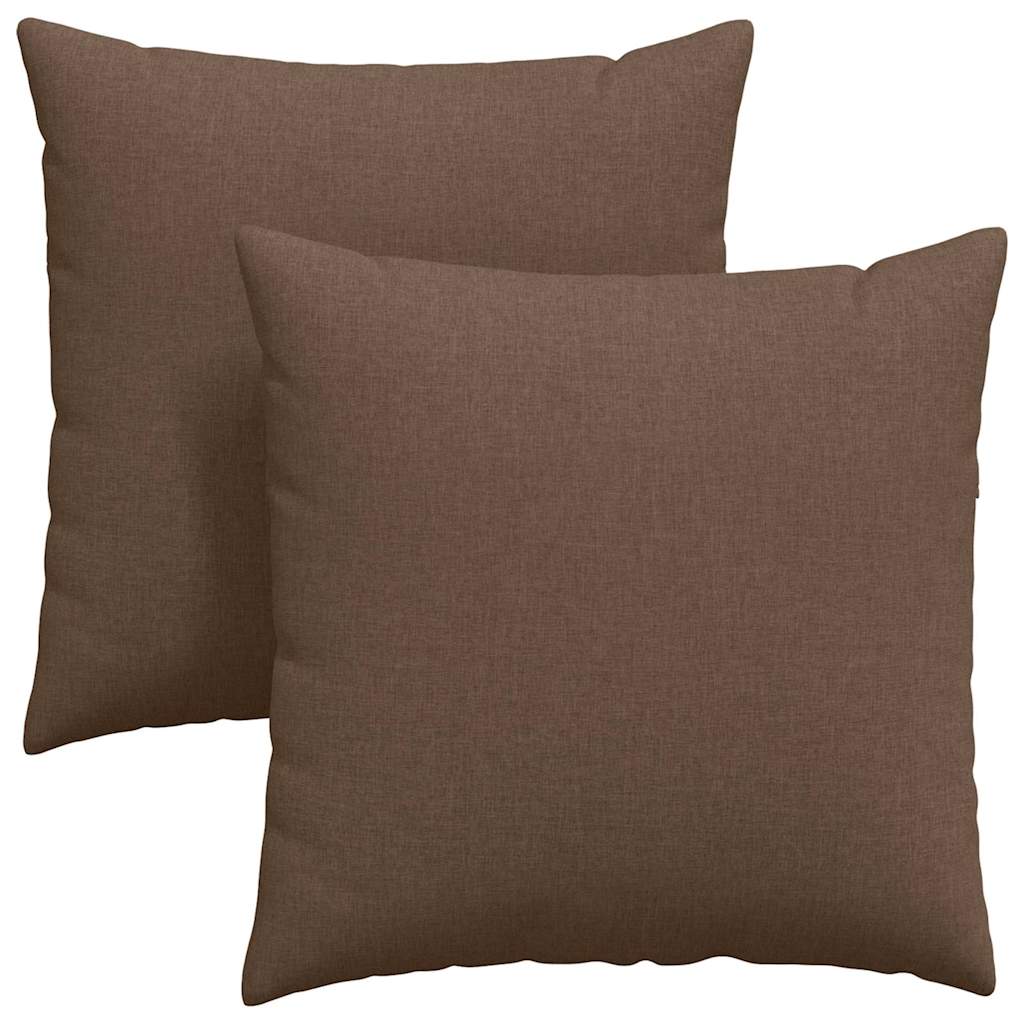 Vidaxl sofa kussens 2 pcs bruin 80 x 80 cm stof