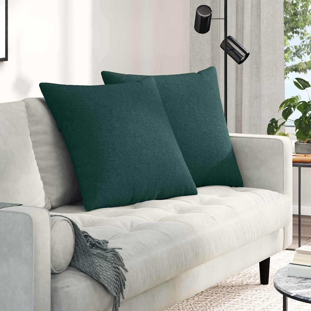 Vidaxl sofa kussens 2 pcs donkergroen 80 x 80 cm stof
