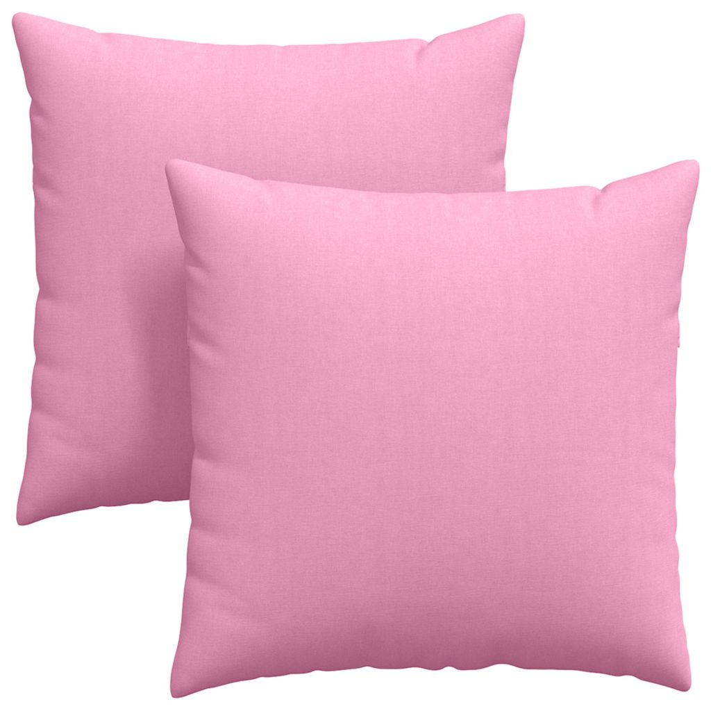 Vidaxl sofa kussens 2 pcs roze 80 x 80 cm stof