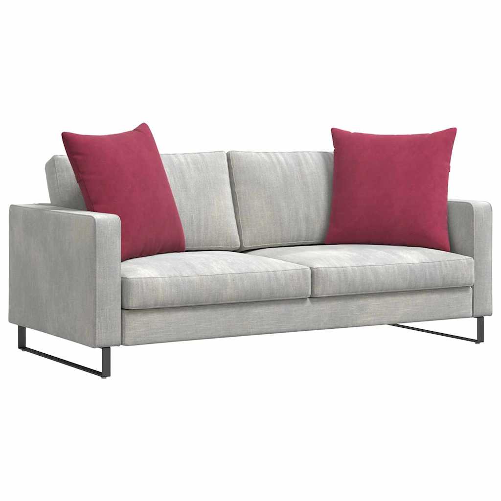 Vidaxl sofa kussens 2 stuks wijnrood 80 x 80 cm cordstof