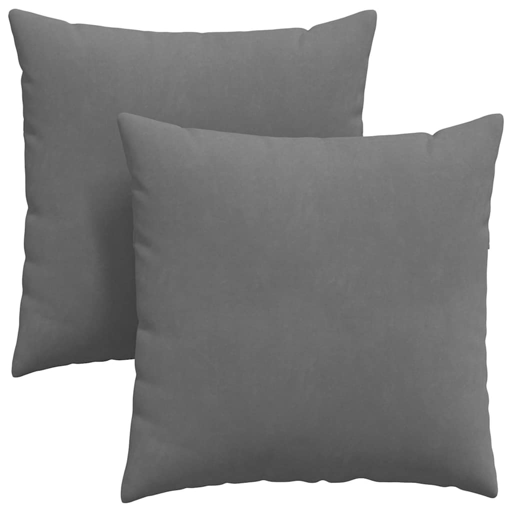 Vidaxl sofa kussens 2 stuks donkergrijs 80 x 80 cm stof