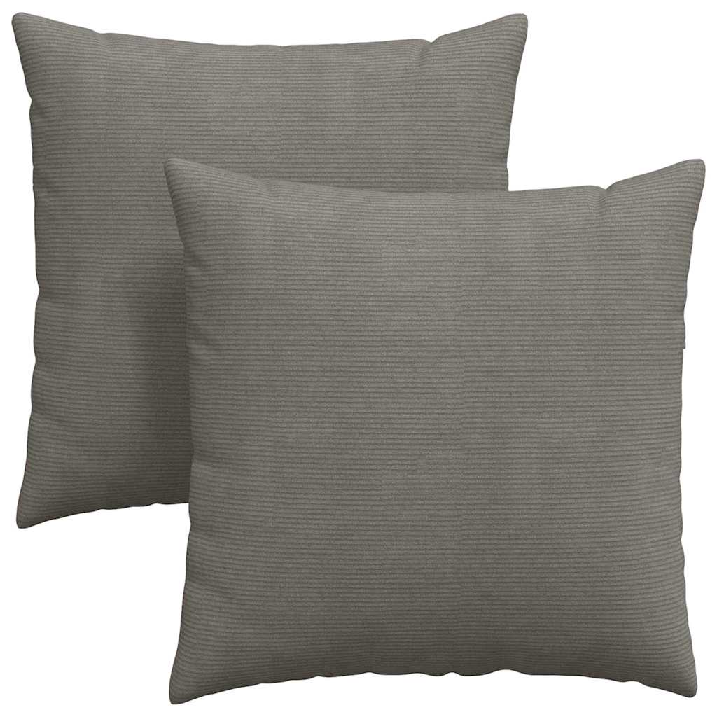 Vidaxl sofa kussens 2 stuks lichtgrijs 80 x 80 cm cordstof