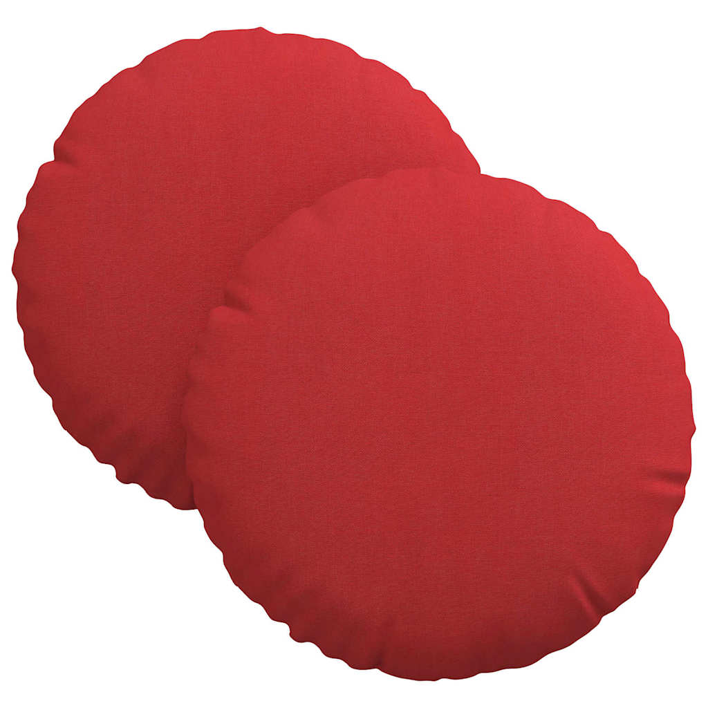 Vidaxl zitkussens 2 pcs rood ø30 x 13 cm stof