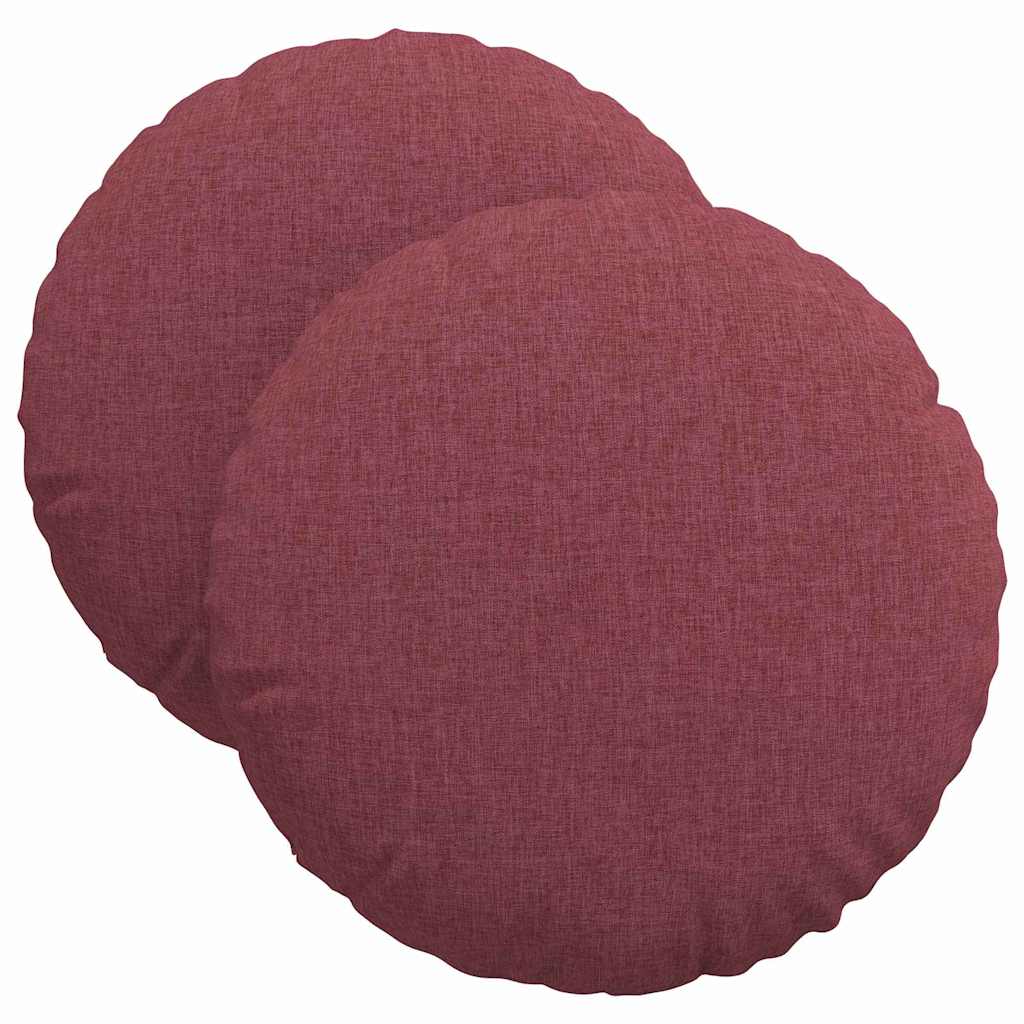 Vidaxl zitkussens 2 pcs wijnrood ø40 x 13 cm stof