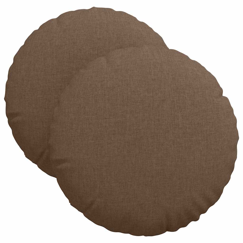 Vidaxl zitkussens 2 pcs bruin ø40 x 13 cm stof