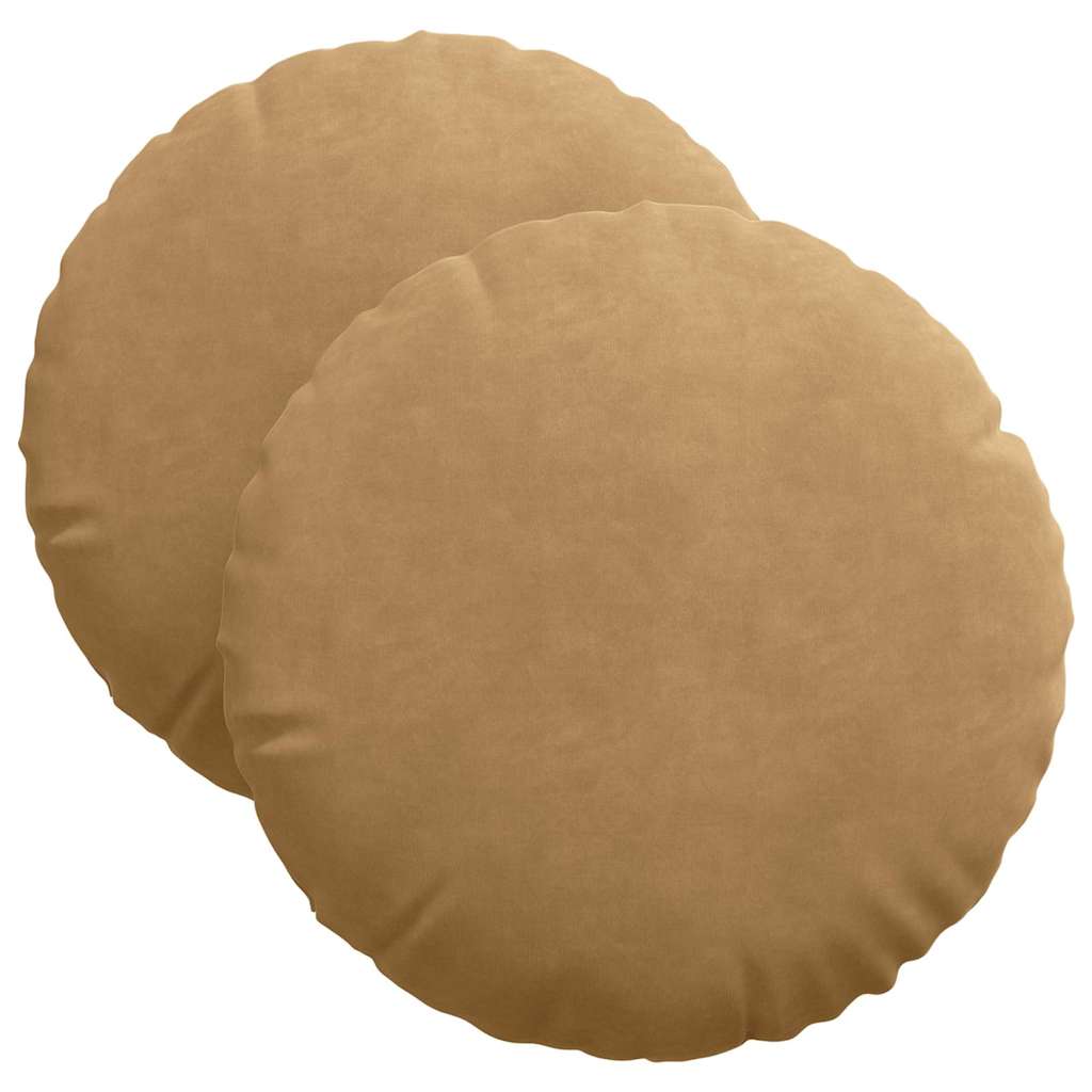 Vidaxl zitkussens 2 stuks bruin ø 40 x 13 cm fluweel