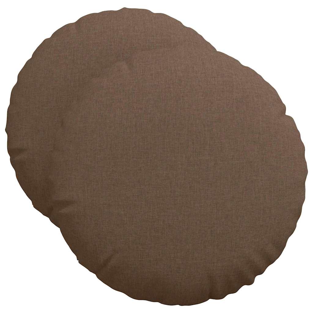 Vidaxl zitkussens 2 pcs bruin ø50 x 19 cm stof