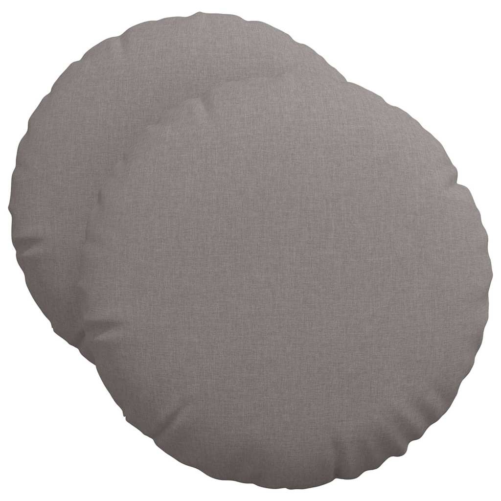 Vidaxl zitkussens 2 pcs taupe ø50 x 19 cm stof