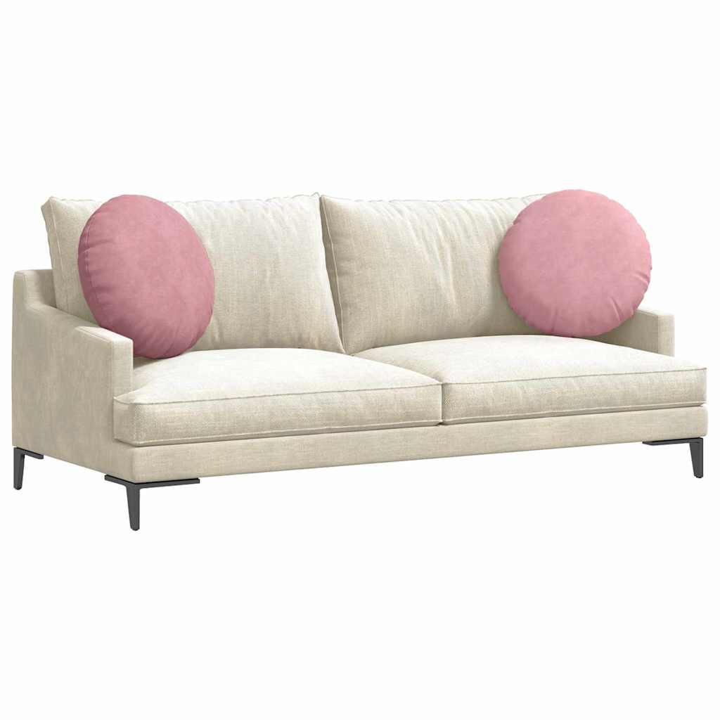 Vidaxl zitkussens 2 stuks roze ø 40 x 13 cm fluweel