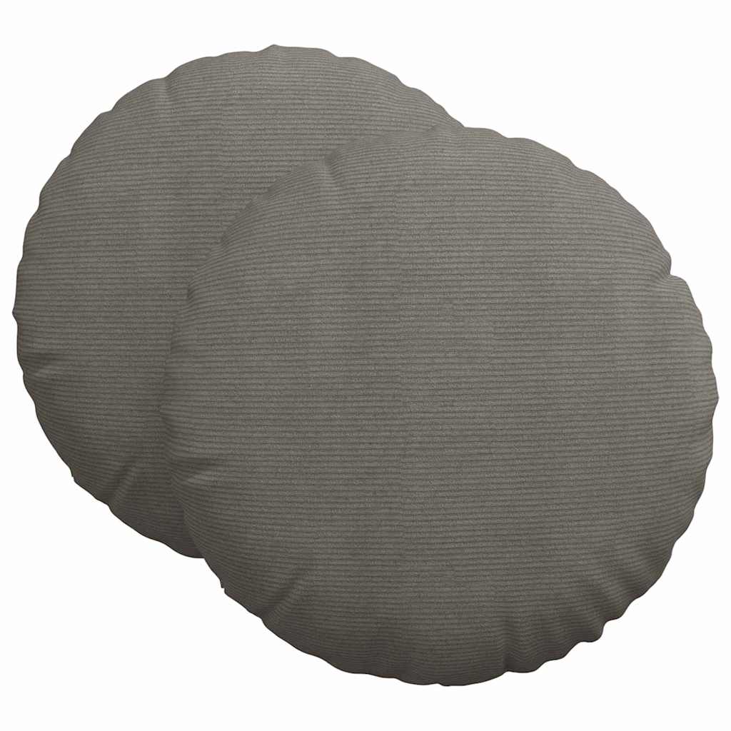 Vidaxl zitkussens 2 pcs lichtgrijs ø 60 cm katoen stof