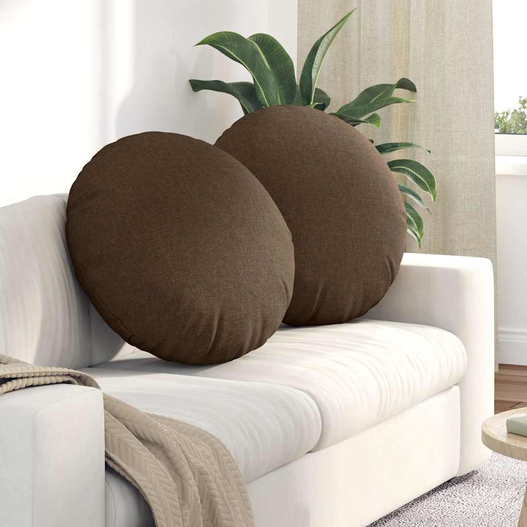 Vidaxl zitkussens 2 pcs bruin ø80 x 29 cm stof