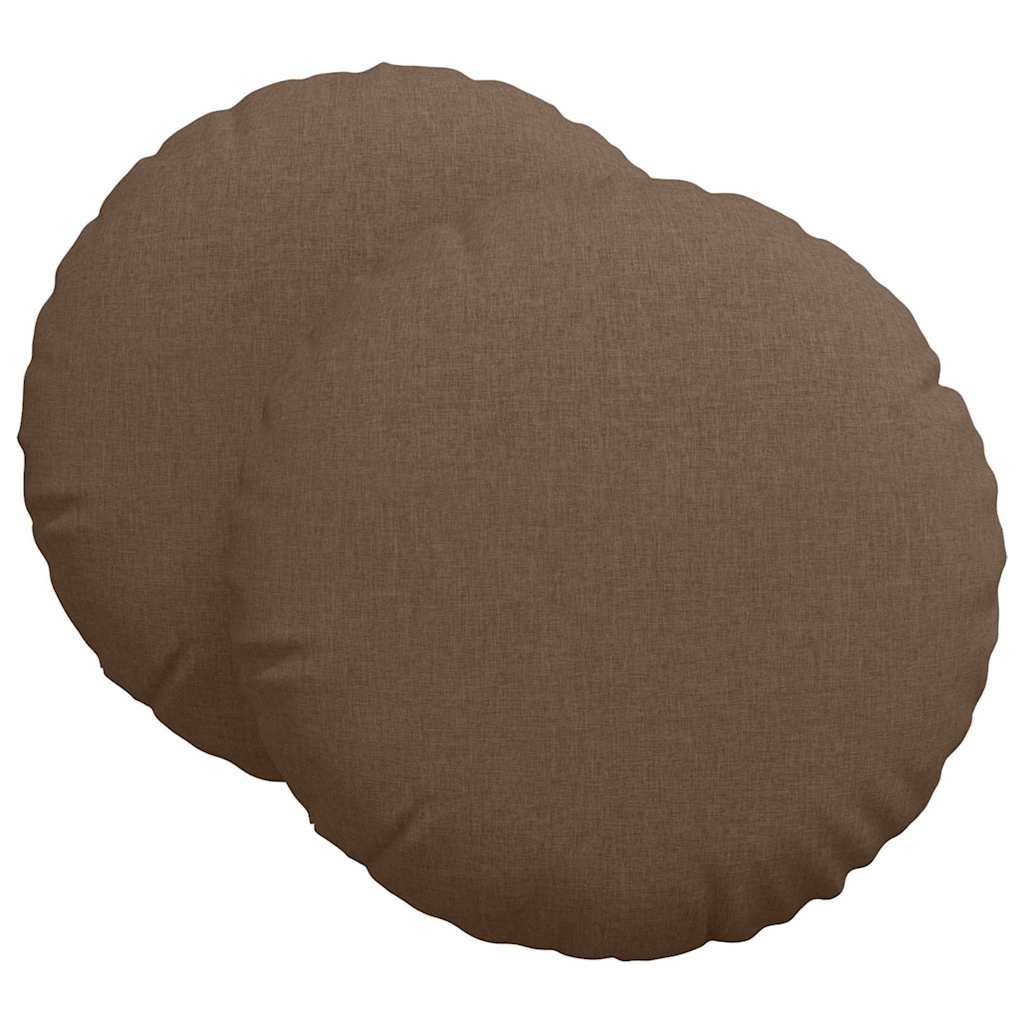 Vidaxl zitkussens 2 pcs bruin ø80 x 29 cm stof