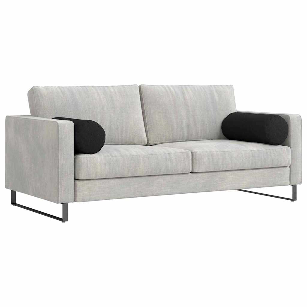 Vidaxl bolster kussens 2 stuks zwart ø 25 x 70 cm stof