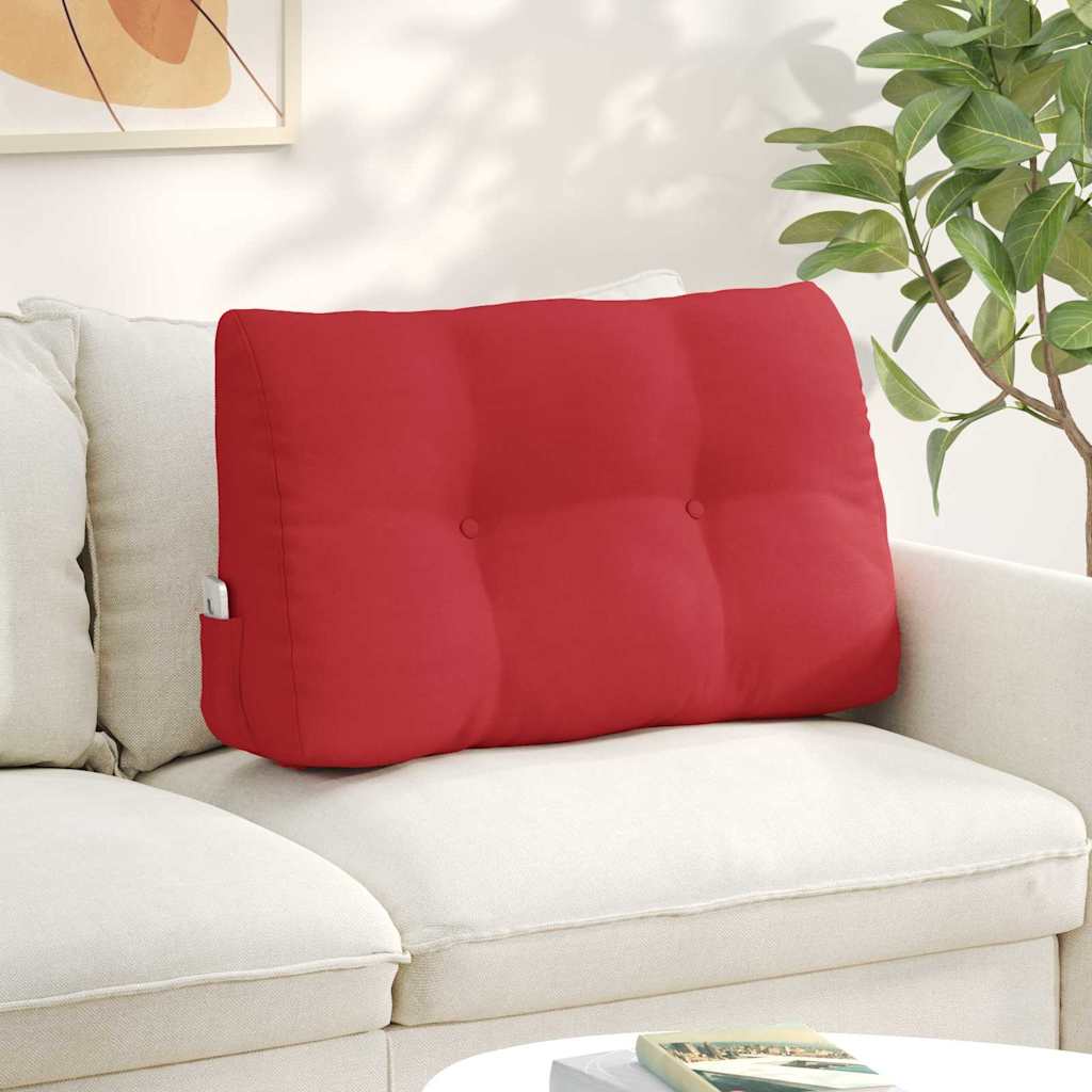 Vidaxl rugkussen rood 80 x 24 x 50 cm stof