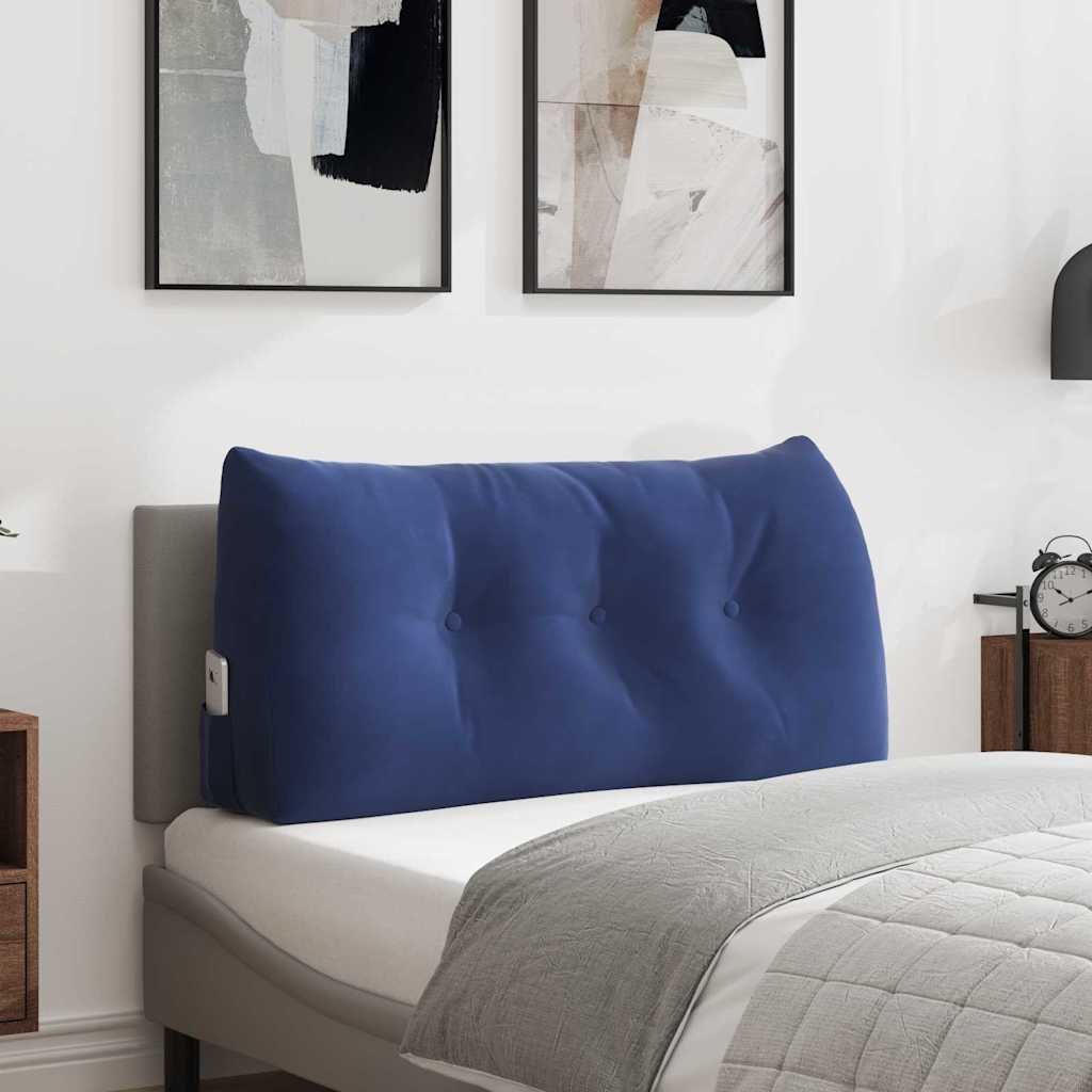 Vidaxl rugkussen politieblauw 100 x 24 x 50 cm fluweel