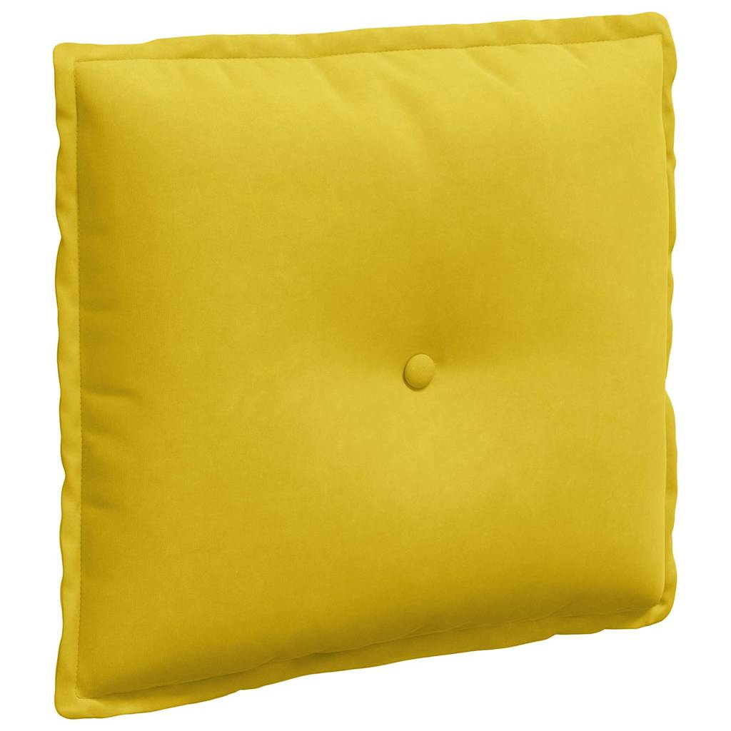Vidaxl rugkussen geel 50 x 45 cm cordstof
