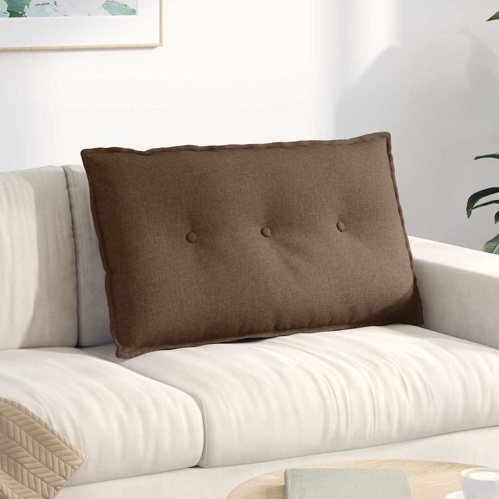 Vidaxl rugkussen bruin 80 x 19 x 50 cm stof