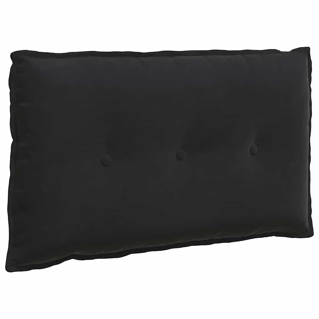 Vidaxl rugkussen zwart 80 x 50 cm cordstof