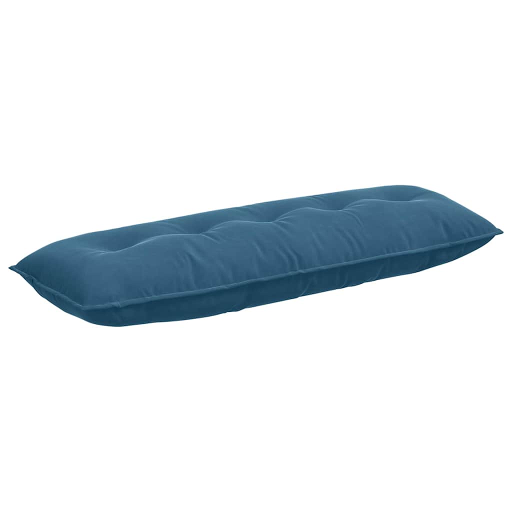 Vidaxl rugkussen blauw 140 x 50 cm cordstof