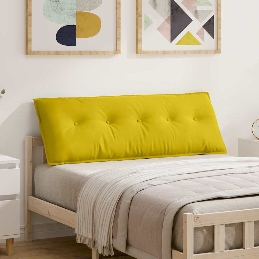 Vidaxl rugkussen geel 140 x 50 cm cordstof