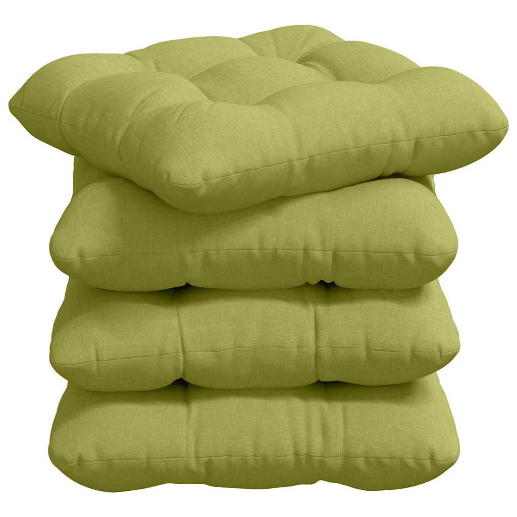 Vidaxl zitkussens 4 pcs lichtgroen 45 x 45 x 12 cm stof