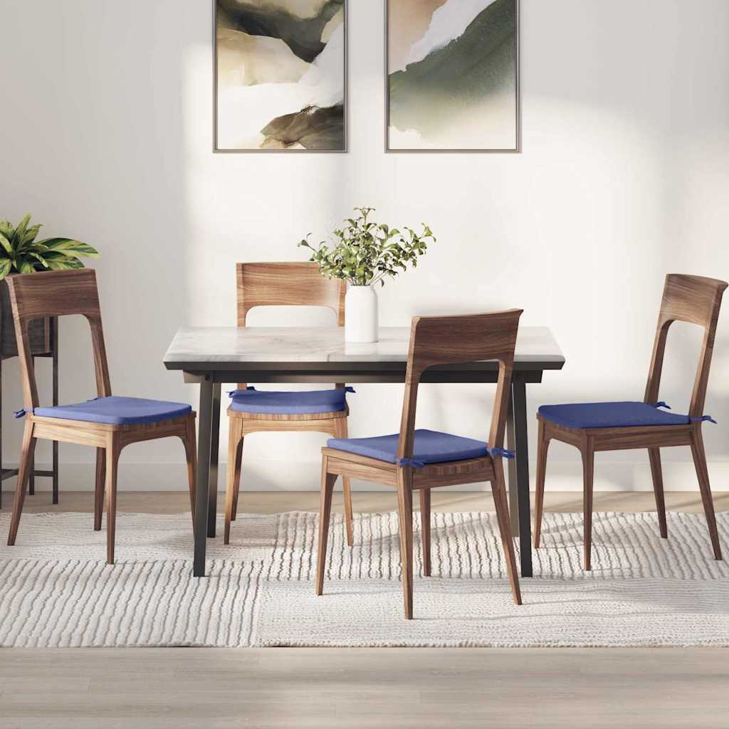 Vidaxl zitkussens 4 pcs jeans blauw 40 x 40 x 3 cm stof