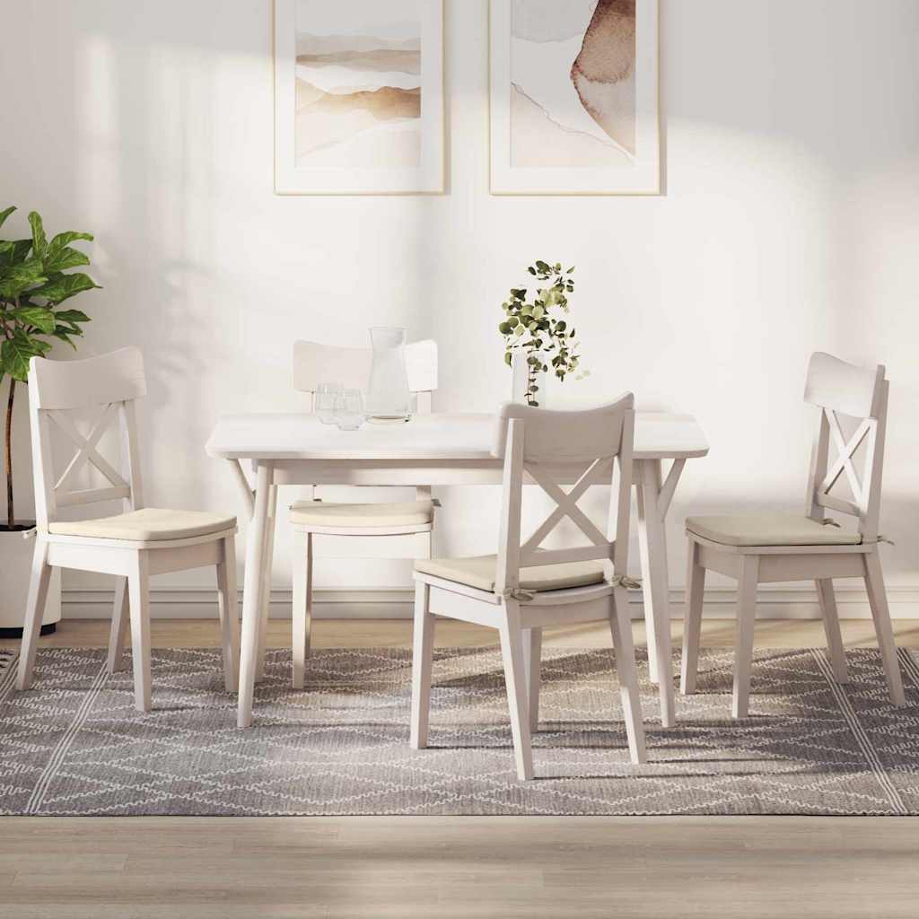 Vidaxl zitkussens 4 pcs crème 40 x 40 x 3 cm katoen stof