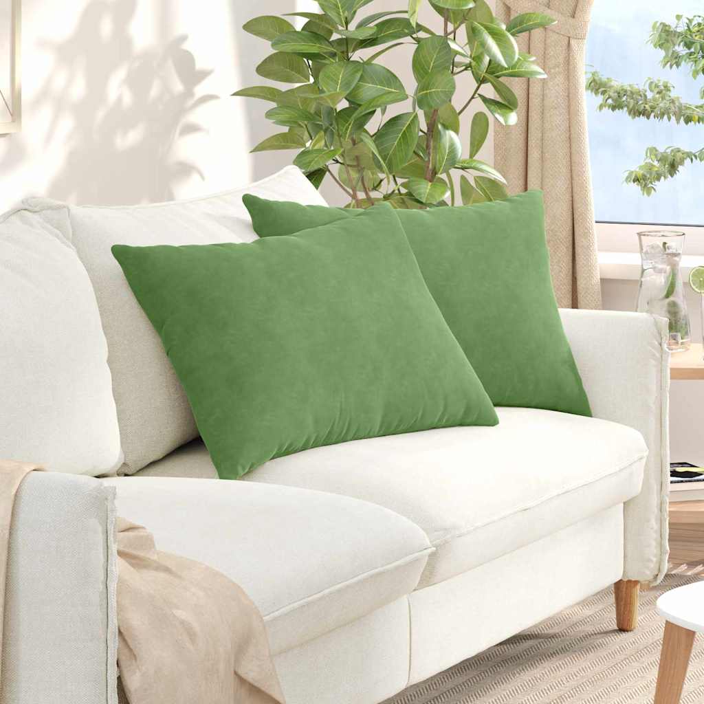 Vidaxl sofa kussens 2 stuks lichtgroen 70 x 50 cm cordstof