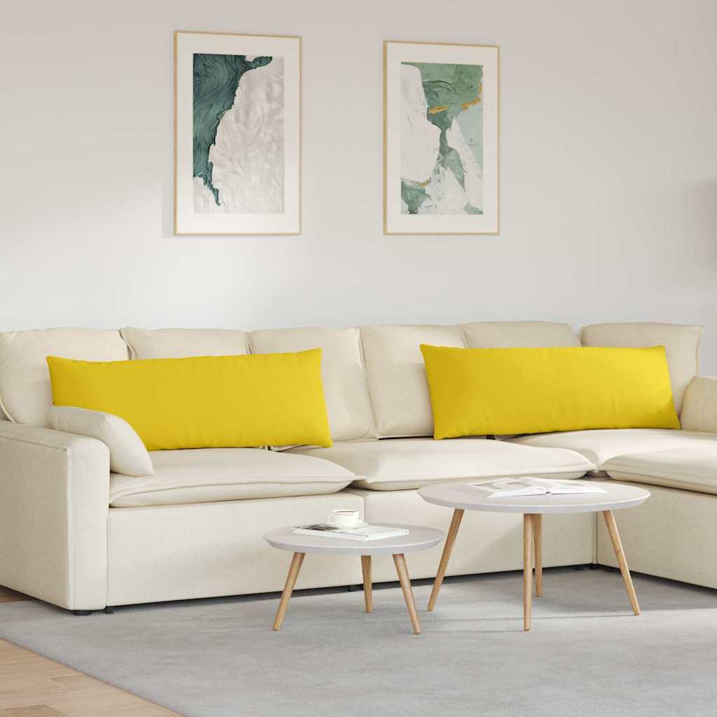 Vidaxl sofa kussens 2 pcs lichtgeel 120 x 40 cm stof