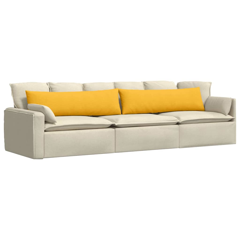 Vidaxl sofa kussens 2 stuks lichtgeel 145 x 40 cm cordstof