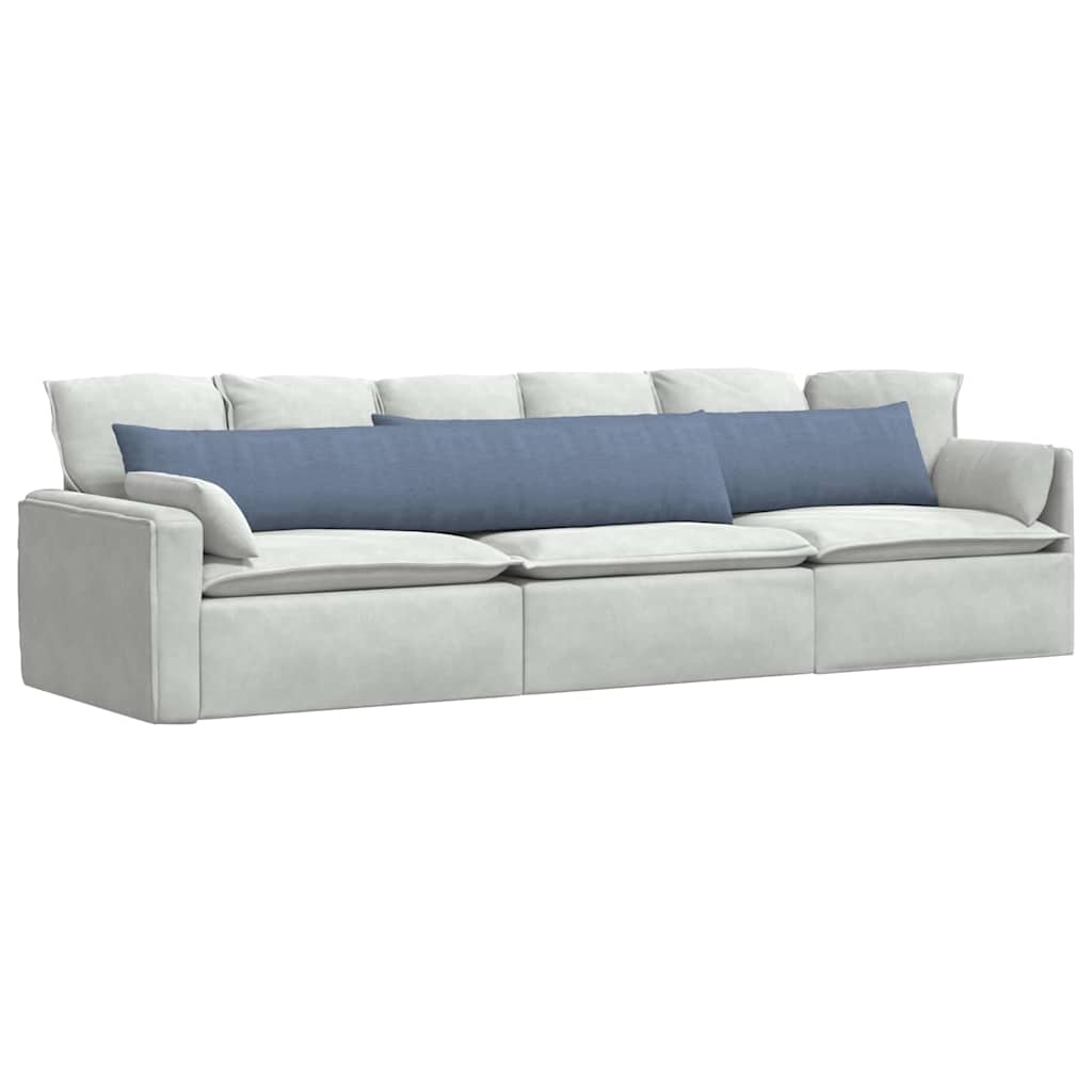 Vidaxl sofa kussens 2 stuks blauw 200 x 40 cm cordstof
