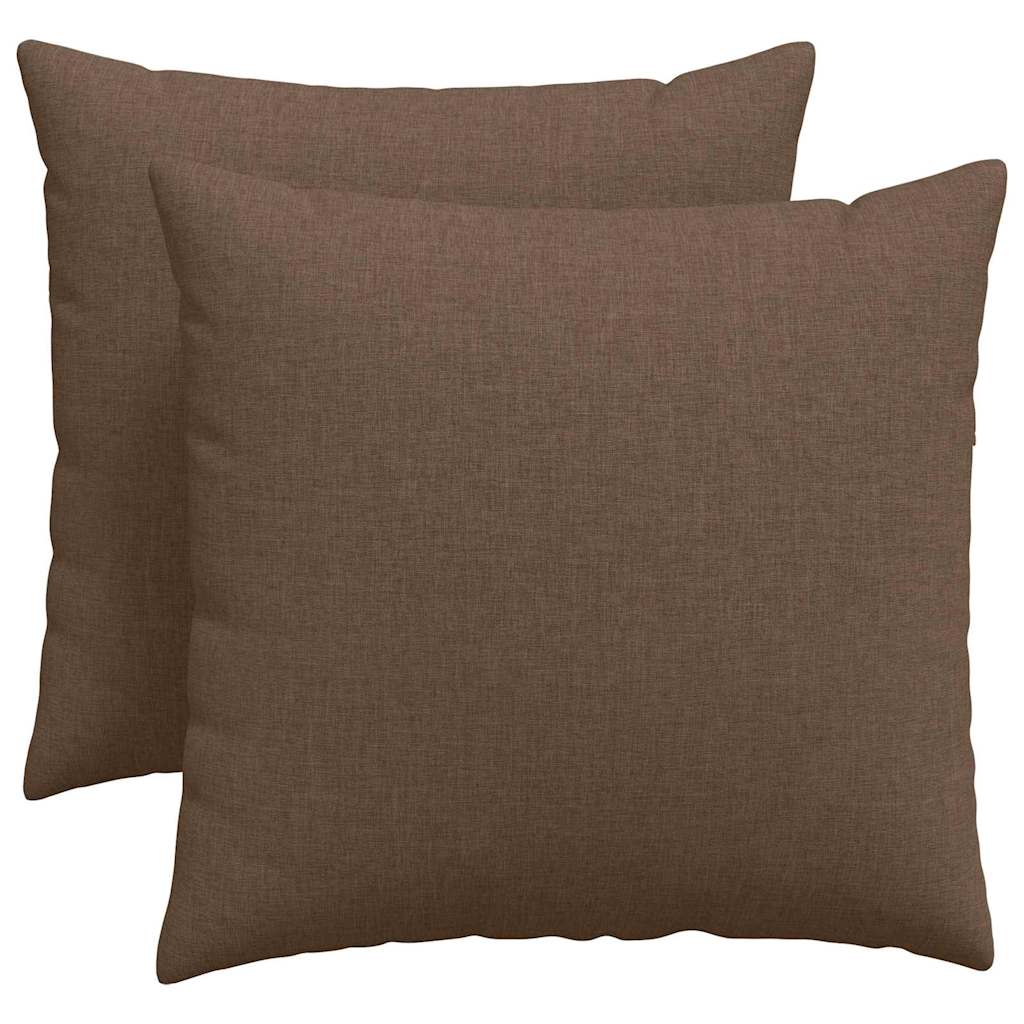 Vidaxl sofa kussens 2 pcs bruin 50 x 50 cm stof