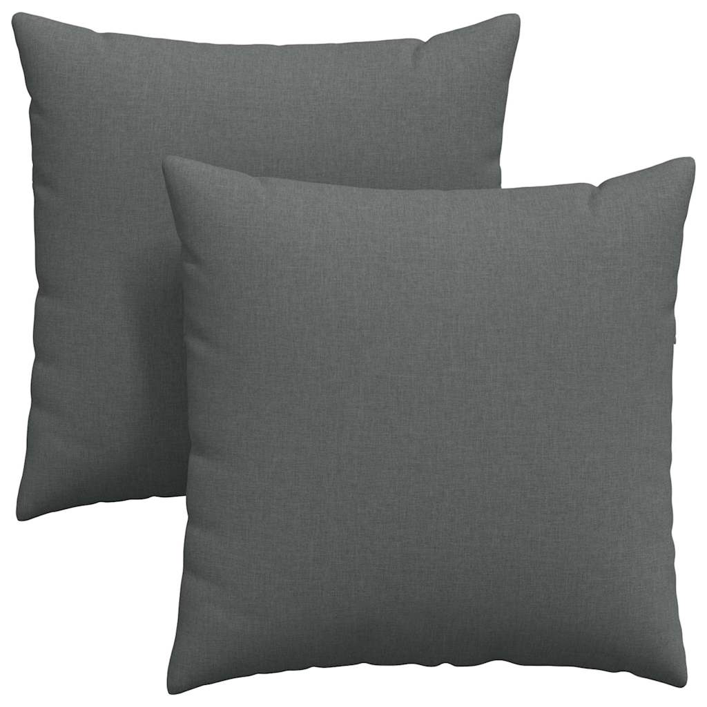 Vidaxl sofa kussens 2 pcs donkergrijs 60 x 60 cm stof