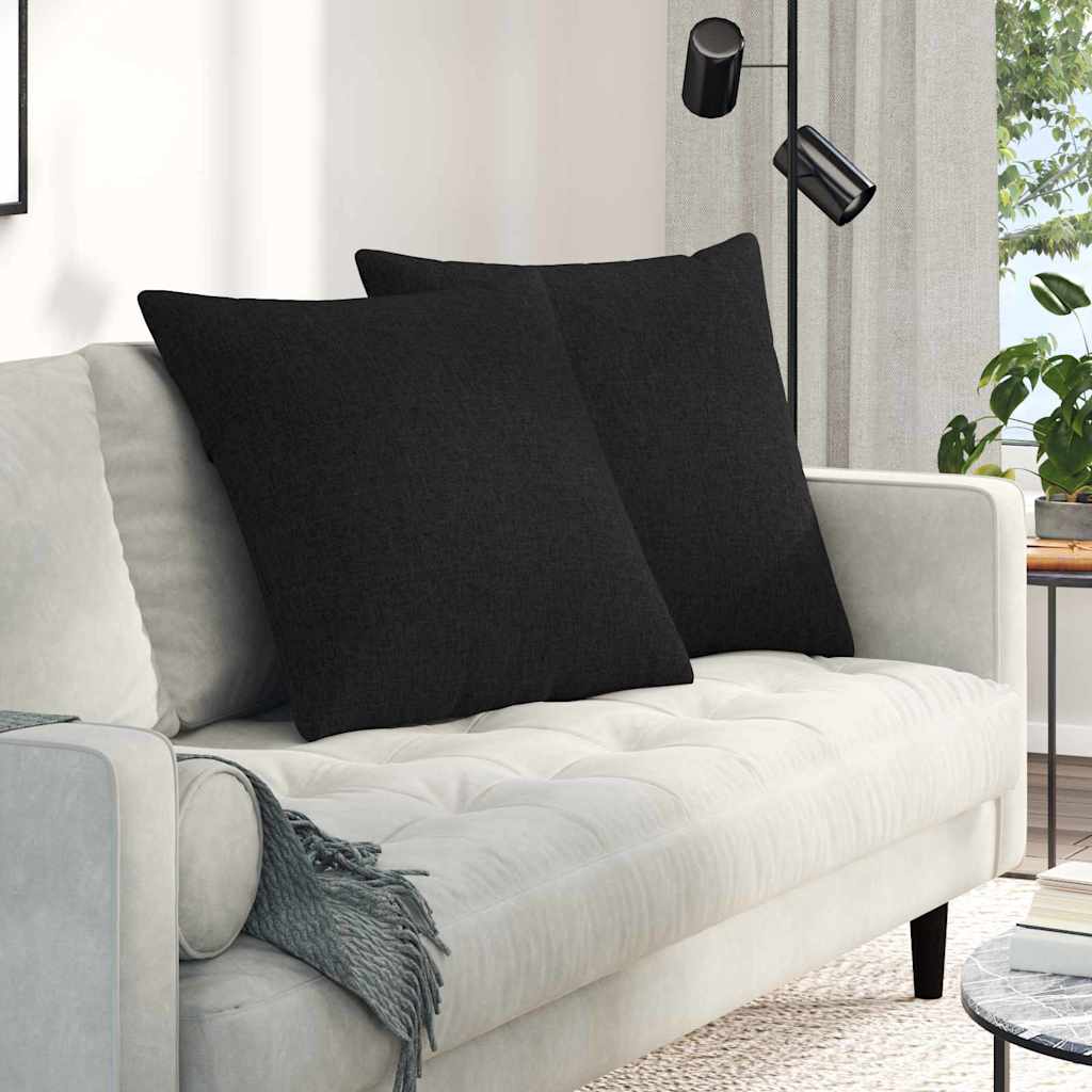 Vidaxl sofa kussens 2 pcs zwart 60 x 60 cm stof